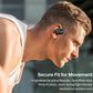 OpenWear Open Ear Headphones, Adjustable Ear Hooks, Ultra Comfort, Bass Bluetooth Headphones 5.4 with Smart Digital Display (Black)