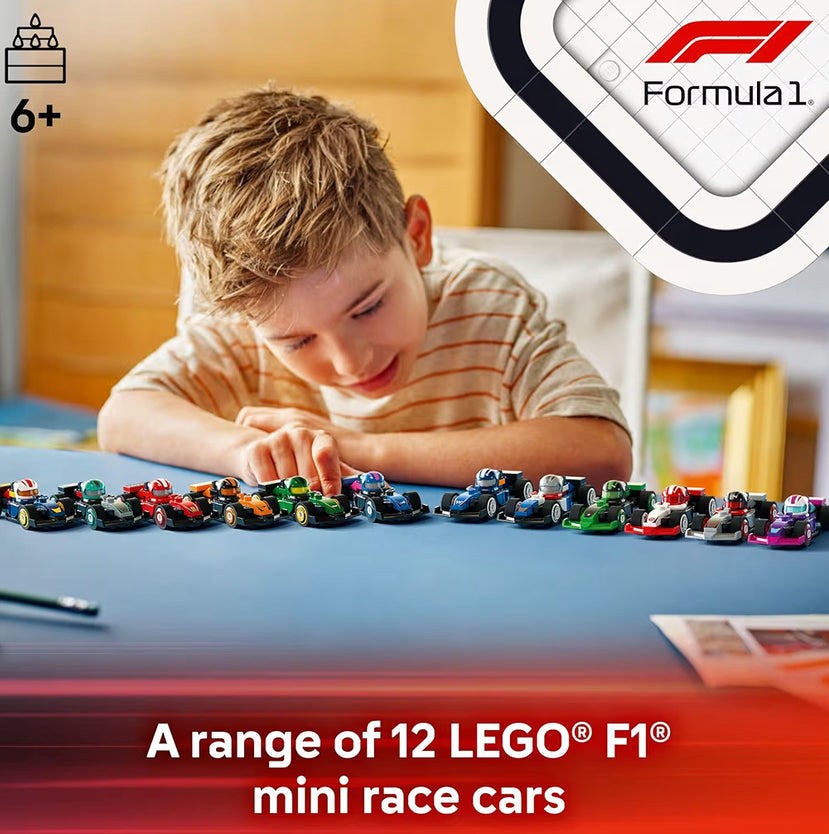 LEGO Versamelbare Renmotors 6 STK - Boustelboks met Verrassing F1-Motorspeelgoed