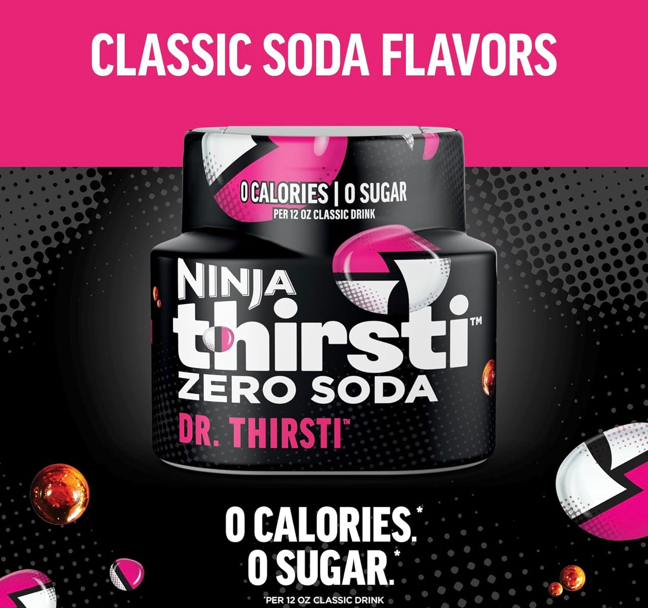 Ninja Thirsti Gegeurde Waterdruppels, ZERO SODA Dr. Thirsti, Klassieke Koeldrankgeure Nul Kalorieë, Nul Suiker - 355ml drankies (3 Pak)