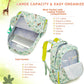 Kids Backpack for School Boys Girls Lightweight Kindergarten Elementary Toddler Backpacks Preschool Bookbags Cute Cartoon Travel Daypack with Chest Strap (L,Green)