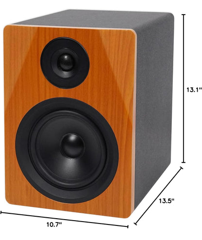 Rockville 2 DPM5C Dubbele Aangedrewe 5.25" 300w Aktiewe Opnameateljee-monitors+Pads