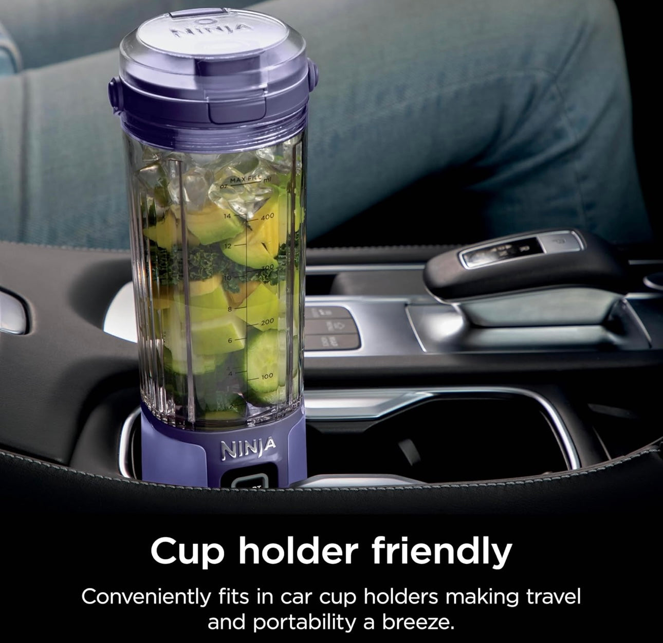 Ninja Blast Portable Blender, Cordless, 18oz. Vessel, Personal Blender BPA Free, Leakproof Lid & Sip Spout, USB-C Rechargeable, Dishwasher Safe Parts - Galaxy Purple - BC151GP