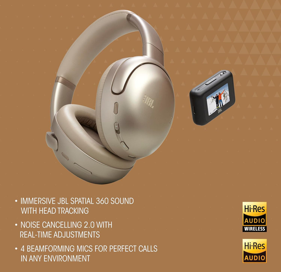 JBL Tour One M3 Smart Tx - Wireless Over-Ear Noise Cancelling Headphones with Smart Transmitter - (Mocha)