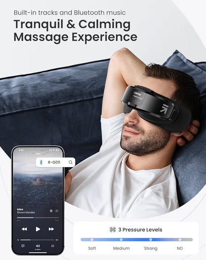 Eyeris Shift Eye Massager for Migraines Heated Eye Massager & Sleep Mask for Relaxation- Detachable Eye Massager Mask