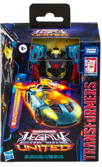 Transformers Legacy United Deluxe Klas Cybertron Universe Hot Shot, 5.5-duim Omskakelende Aksiefiguur, 8+