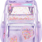 Clear Backpack for Girls Women Transparent Kids Elementary College School Bag Travel Laptop Backpacks Large Bookbags (Purple)