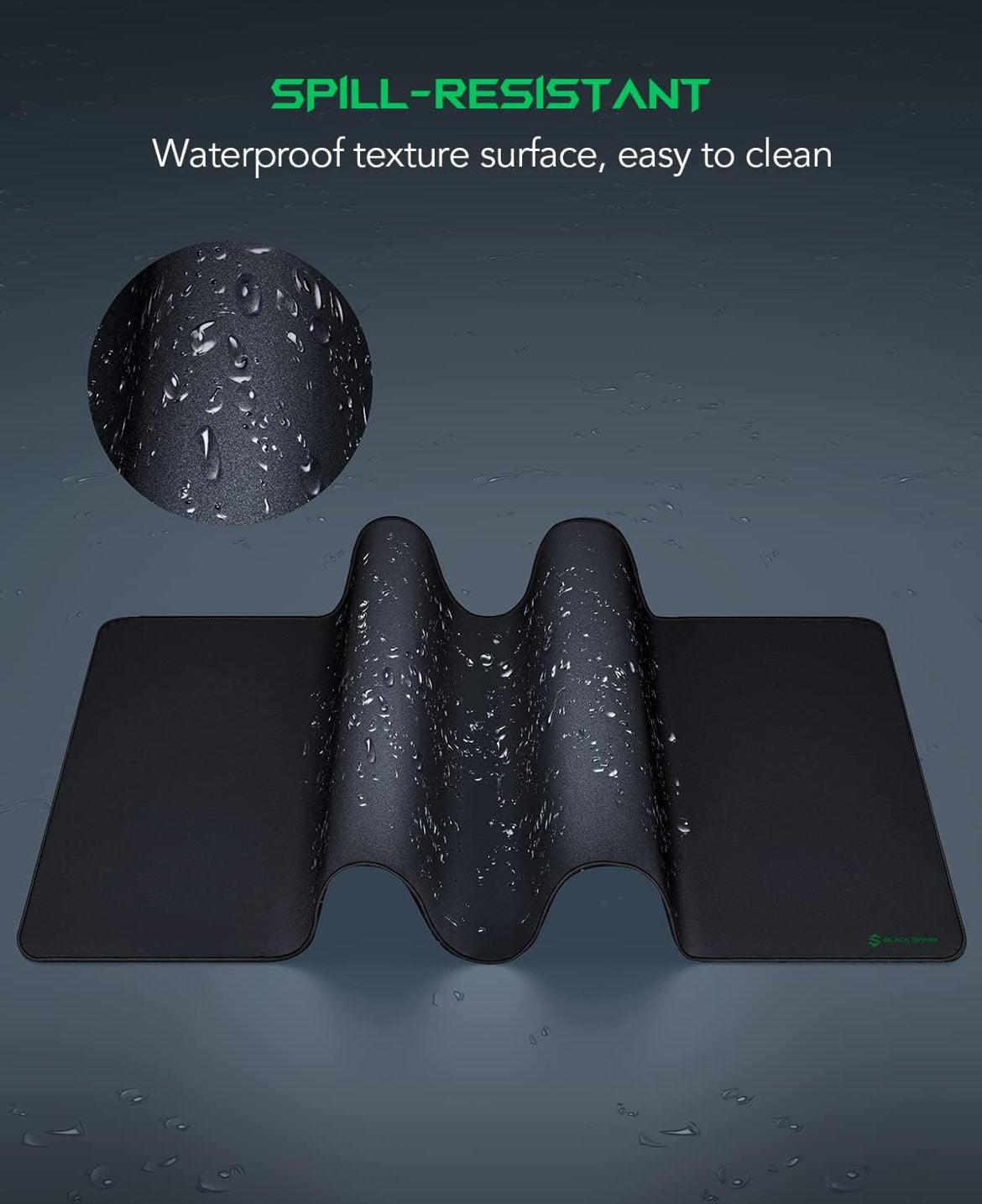 Black Shark Gaming Mouse Pad Desk Mat 47.2” x 23.6”, Oversized Large Desk Pad Manta P4 , Non-Slip - NEW