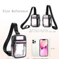 Clear Crossbody Bags for Women Girls Stadium Approved Sling Pack Bag Shoulder Belt Purses Transparent Chest Backpack