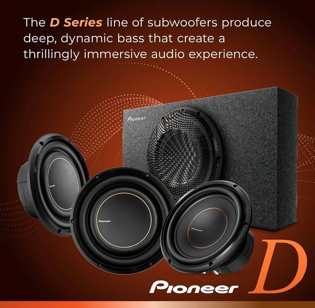 Pioneer TS-D10D4 - Powerful 10-inch Subwoofer, 1500 Watts Peak Power, Dual 4 Ohms Voice Coil for Deep Bass Sound
