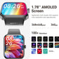 S4 One Smart Watch 1.78" Ultra-Clear Screen Call/Answer Fitness Tracker, Sleep Monitor IP68 Waterproof for iOS 11.0+ Android 9.0+ (Black)