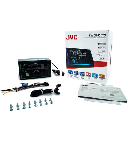 JVC KW-X855BTS Bluetooth Motorstereo Digitale Media Ontvanger met USB-poort, AM/FM-radio, MP3-speler, Amazon Alexa, Android, iPhone, Dubbel DIN, 13-band EQ