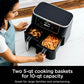 Ninja Air Fryer Finish Cooking Multiple Foods at the Same Time 6-in-1  (Air Fry, Broil, Roast, Keep Warm, Dehydrate, Bake) - 5 QT Baskets (DZ302)