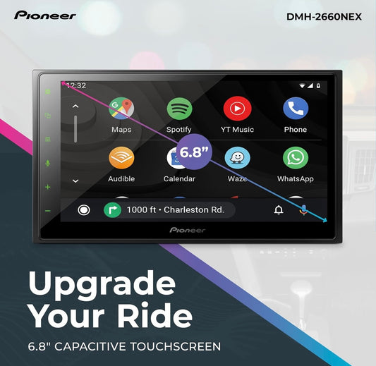 Pioneer DMH NEX Digitale Multimedia-ontvanger, met Apple CarPlay, Android Auto, Amazon Alexa Bluetooth en Agteruitry-kamera-versoenbaarheid, 6.8” Kapasitiewe Raakskerm