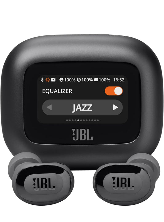 JBL Live Buds 3 - True Wireless Noise-Cancelling Bud-Type Earbuds, 40Hrs Total Playback, Wireless Charging, 6 Mics for Perfect Calls, Multi-Point Connection, IP55 Waterproof and dustproof (Black)
