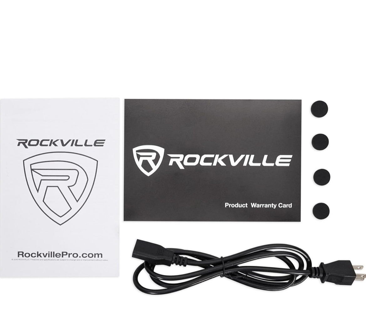 Rockville DPM8B 8" 2-Way 300W Black Active/Powered Studio Monitor Speaker