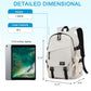 Laptop Backpack for Women, 15.6 Inch Work Laptop Bag Anti Theft Travel Backpacks Large School Bags Bookbag Casual Daypack Computer Bookbags for Teens Girls Students Off white