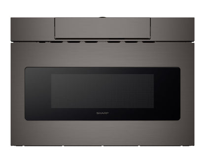 SHARP SMD2470AH Microwave Drawer Oven, 24-inch, 1.2 Cubic Feet, 950 Watt, Concealed Control Panel with Digital LCD Display, Black Stainless Steel