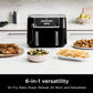 Ninja Air Fryer, Thermometer, Roast, Bake, Air Fry, Crisps, Broil, Reheats, Keep Warm, 6-in-1 - 10 QT, (Grey DZ550)