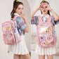 Clear Backpack for Girls Women Transparent Kids Elementary College School Bag Travel Laptop Backpacks Large Bookbags (Pink)