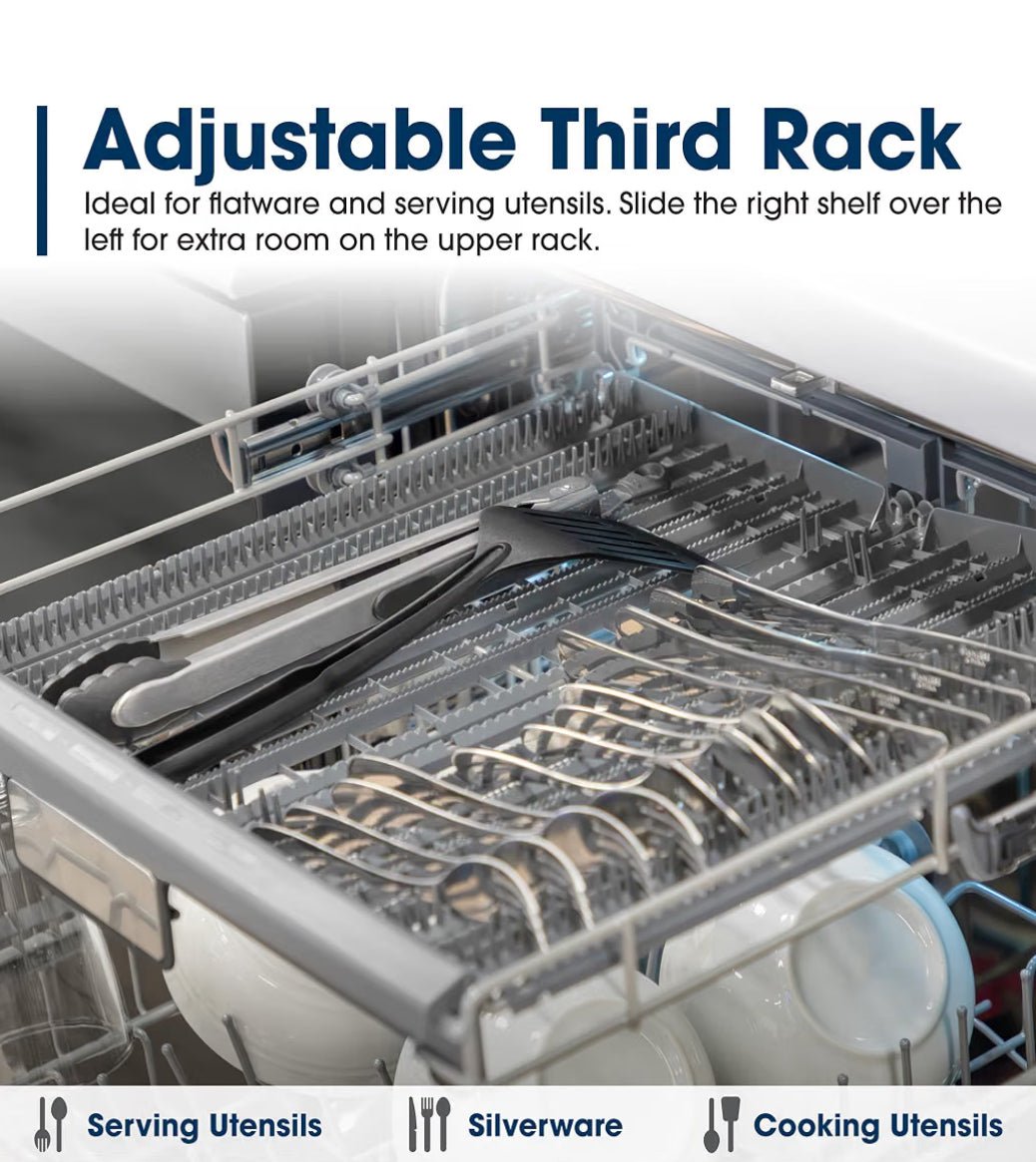 Sharp SDW6735DNS 24 in. Top Control Pocket Handle 49 dBA Dishwasher
3rd Rack, Auto Door Open, Top Controls
