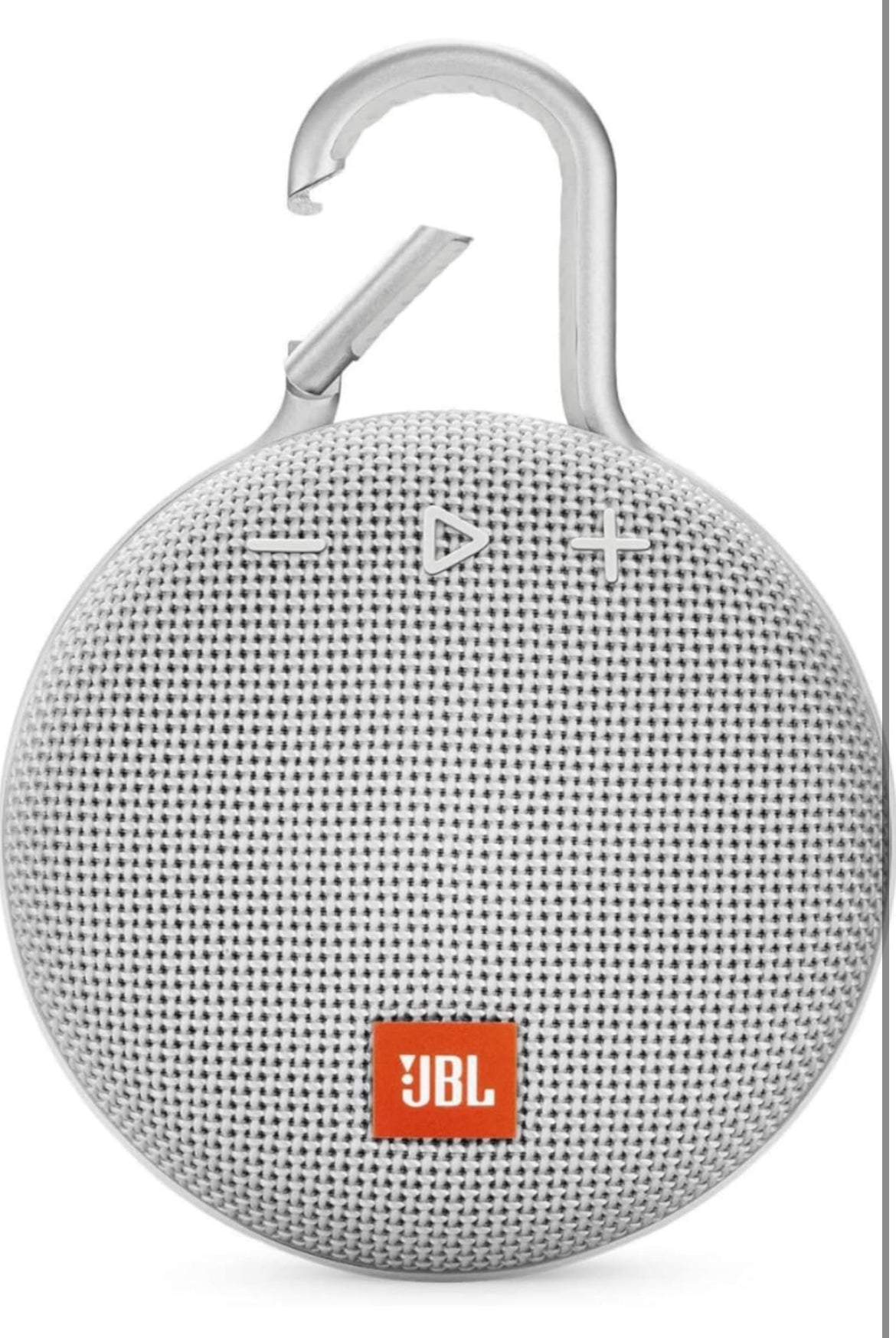 JBL Clip 3 Waterproof, Durable & Portable Bluetooth Speaker - Up to 10 HRS of Play - Includes Noise-Cancelling Speakerphone & Wireless Streaming -Steel White - Steel White