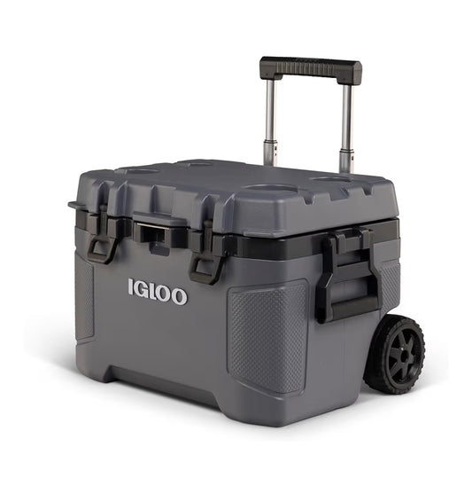 Igloo Trailmate 52Qt Wheeled Cooler, Insulated Hard Shell Ice Chest - Carbonite