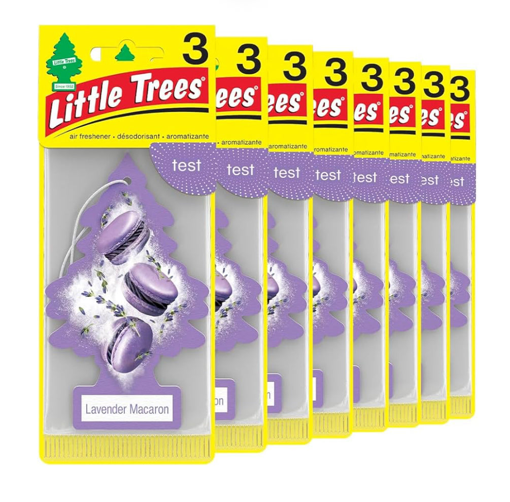 LITTLE TREES Car Air Freshener Hanging Tree Long Lasting Scent- Lavender Macaron (24)