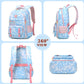 Girls Backpack 15.6 Inch Laptop School Bag Cute Kids Kindergarten Elementary Backpacks Middle Schoolbag Large Bookbags for Women Teens Students Anti Theft Travel Daypack (Blue)