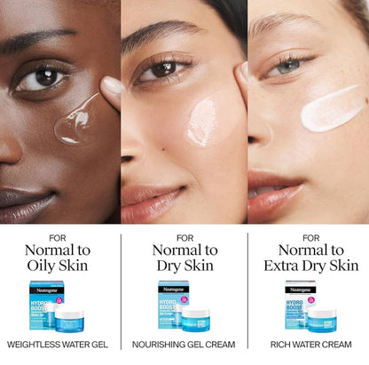 Neutrogena Hydro Boost Water Cream, 72 Uur Hidrasie m/ Hialuroonsuur 1.7 oz. & Proefgrootte Hydro Boost Hydrating Gel Reiniger (0.5 fl oz)