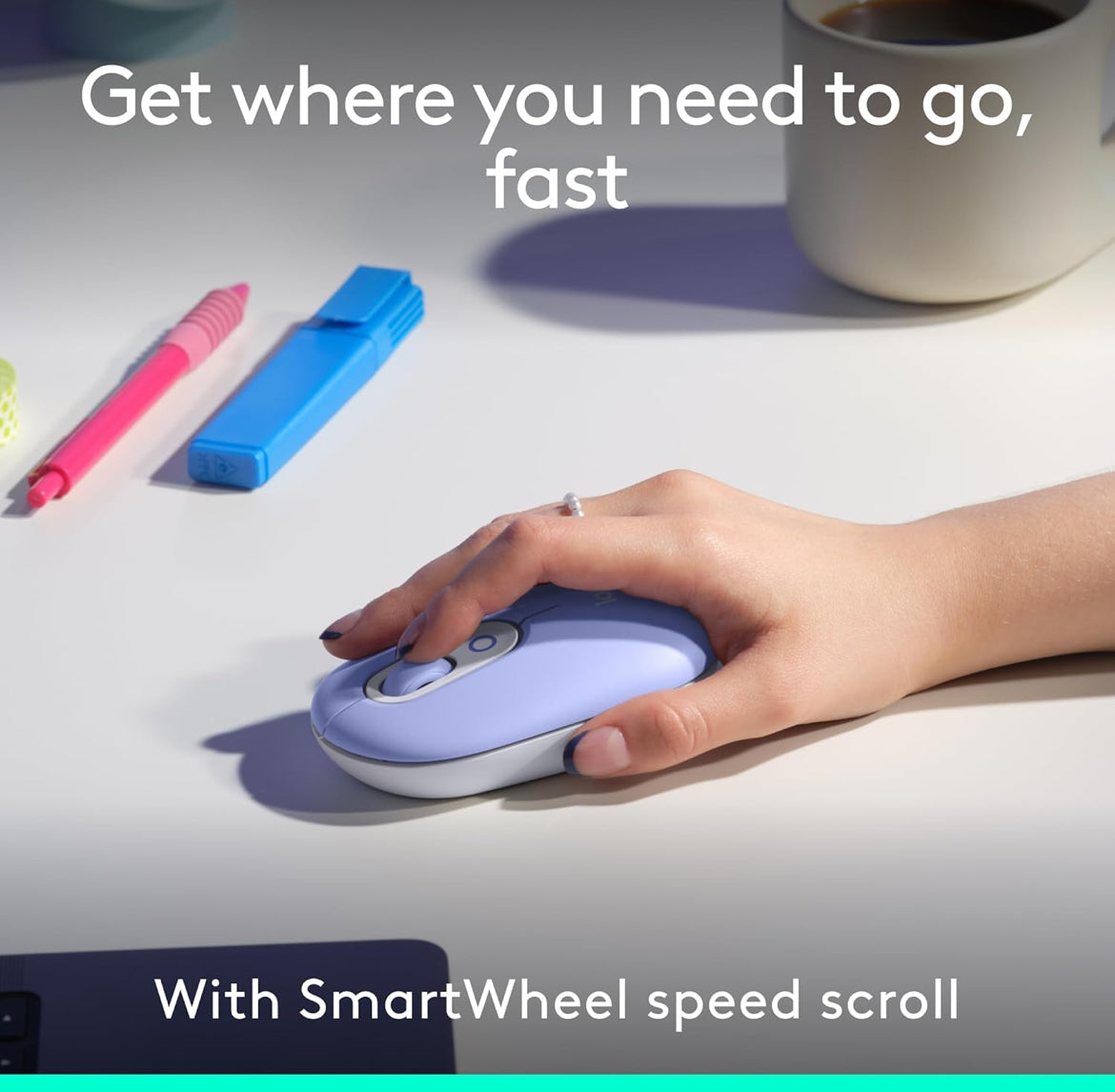 Logitech POP ICON Combo, Bluetooth-sleutelbord en -muiskombo, Gemaklike Tik, programmeerbare Sleutels en Knoppies, Stil klikke, Maklike Wisseling tot 3 Toestelle - Pers