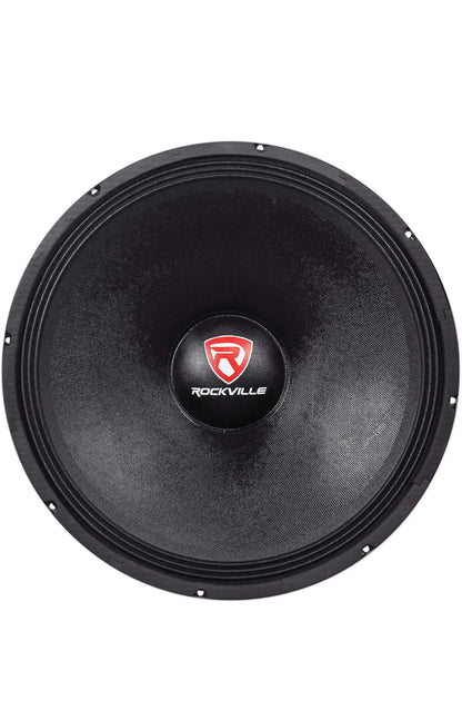 Rockville RVW1800P4 1800W 18" Rou DJ Subwoofer 4 Ohm, 107oz Magneet, Hoë Uitslag, Duursame Bou, vir DJ's en Tuisbioskope