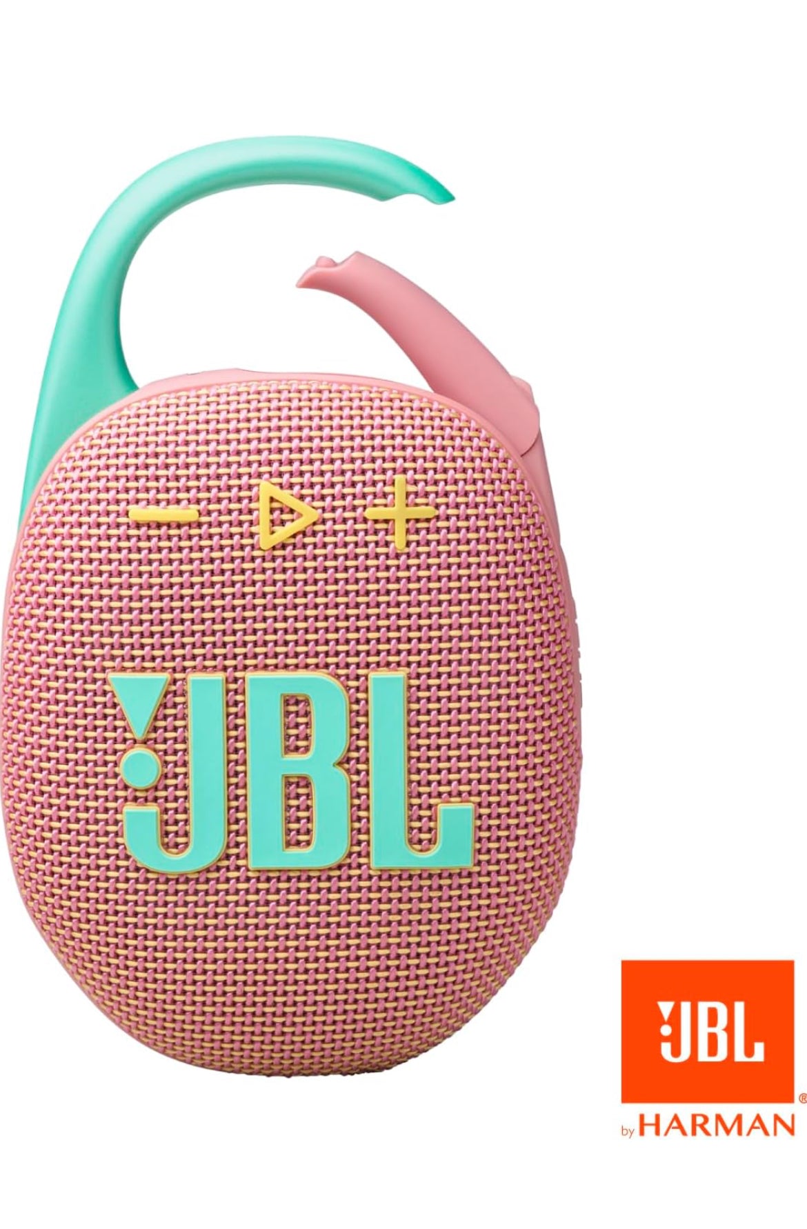 JBL Clip 5 - Ultra-Portable, Waterproof & Dustproof Bluetooth Speaker, Big Pro Sound with Punchy bass - (Pink)