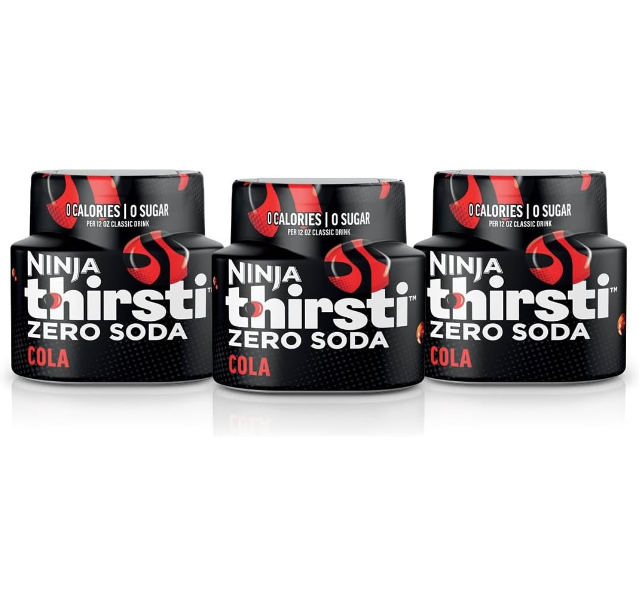 Ninja Thirsti Gegeurde Waterdruppels, ZERO KOELDRANK Cola, Klassieke Koeldrankgeure Maak 17, 355ml drankies - 3-Pak