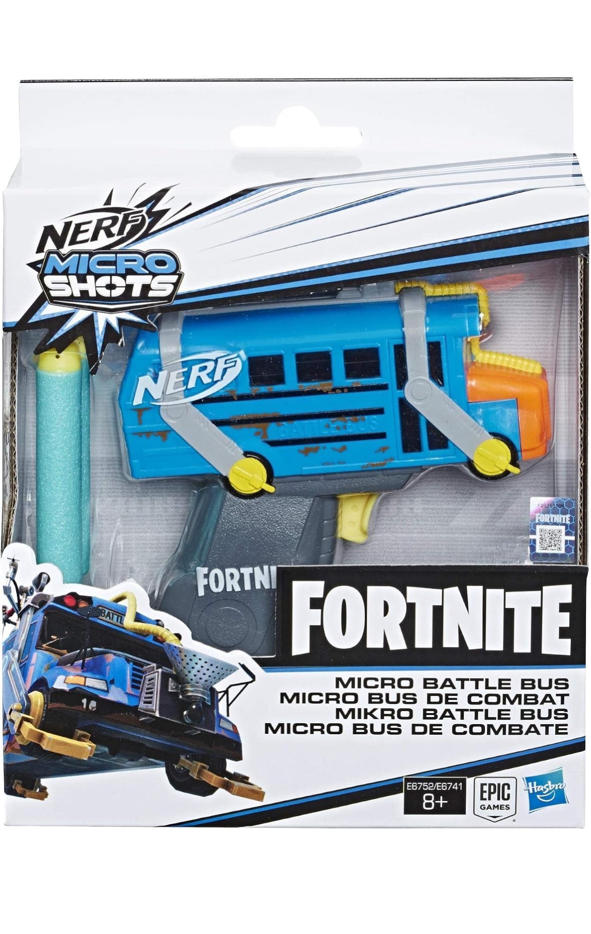 Nerf MicroShots Fortnite Rainbow Smash - Mini Dart-Firing Blaster and 2 Official Elite Darts - for Youth, Teens, Adults
