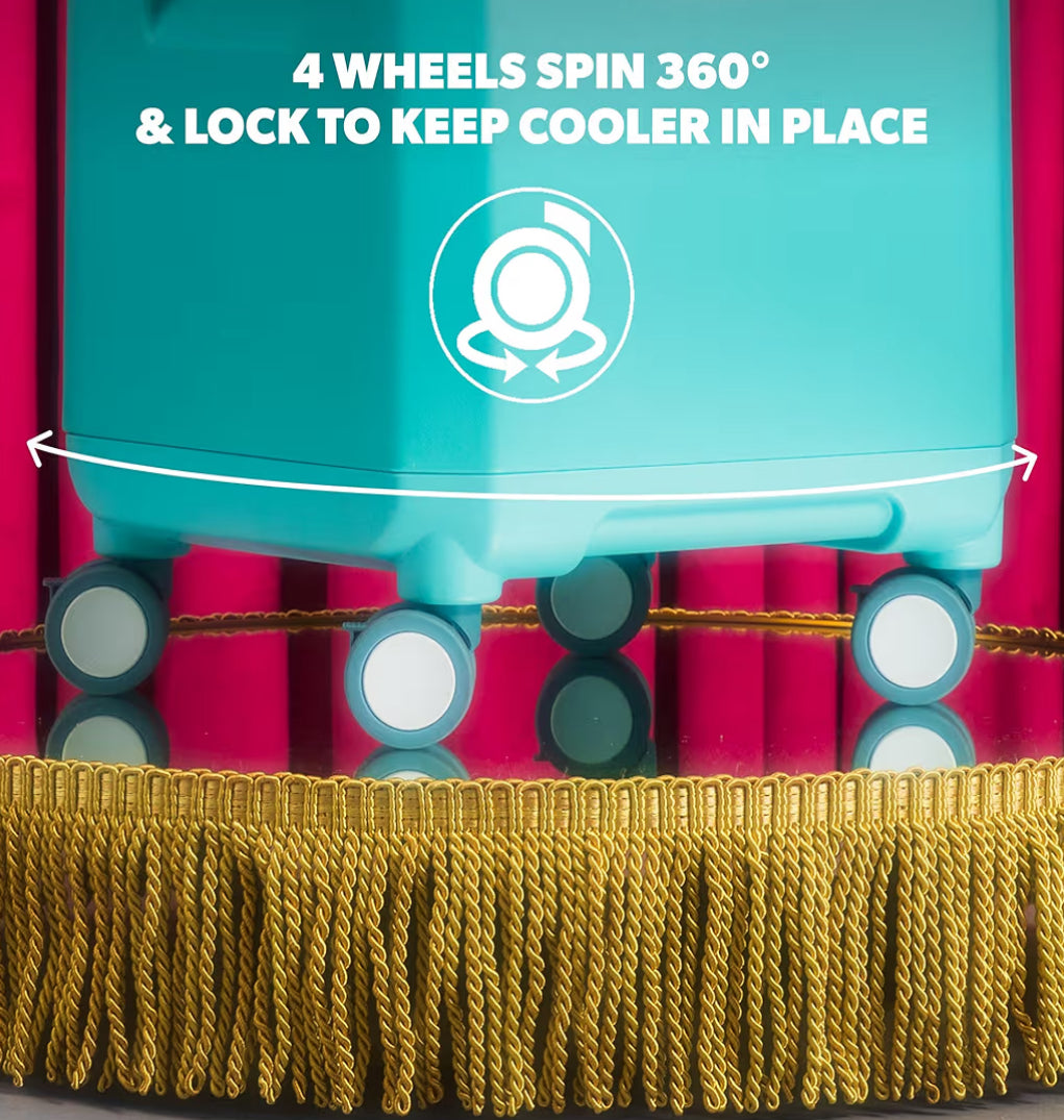 Igloo Tag Along 360 Spinner Cooler | 20 Quart Rolling Ice Chest - (Teal)