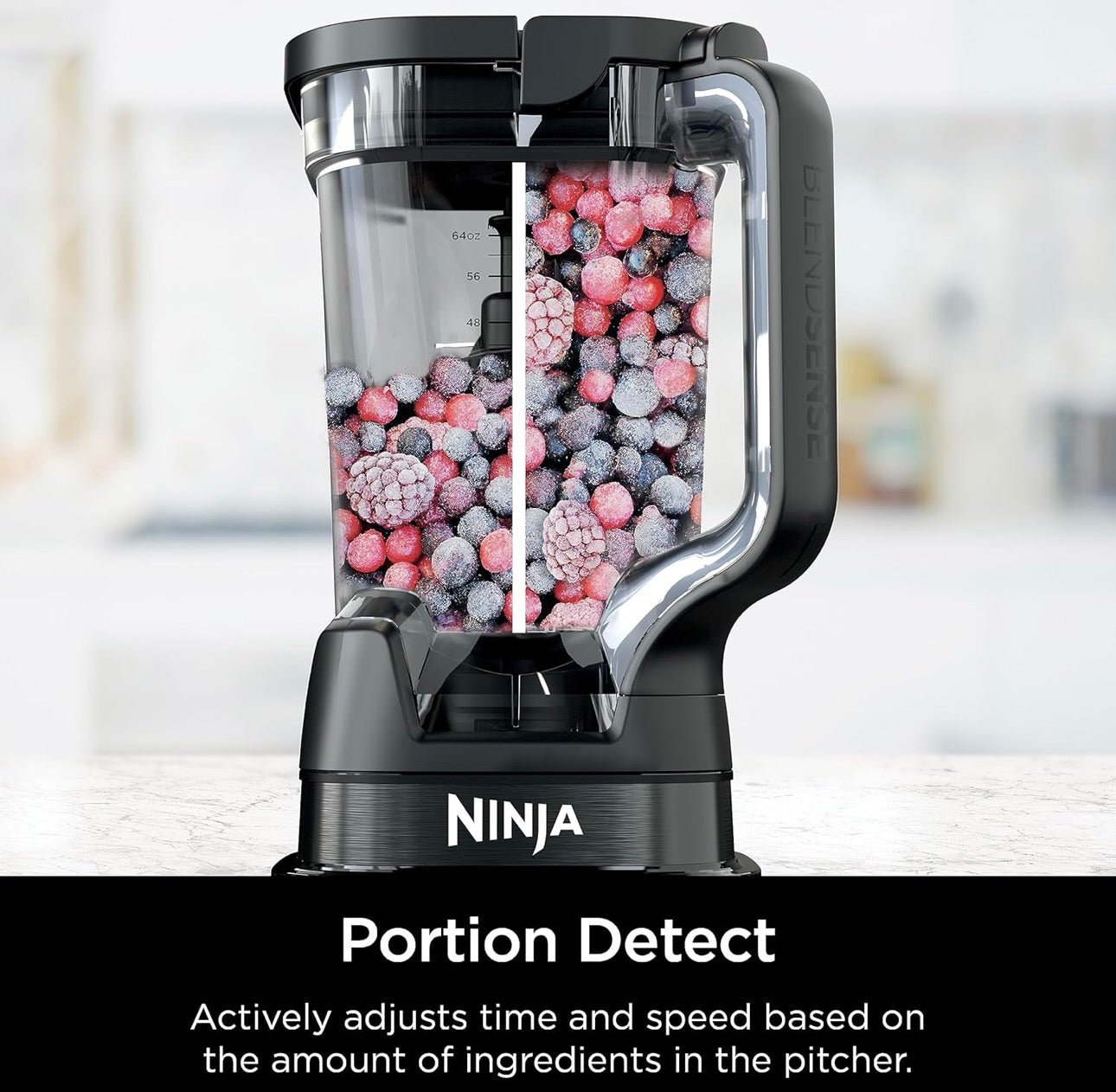 Ninja All-in-One Blender & Food Processor BlendSense Intelligence for Perfectly Smooth Results 1800 Watt - Black TB401