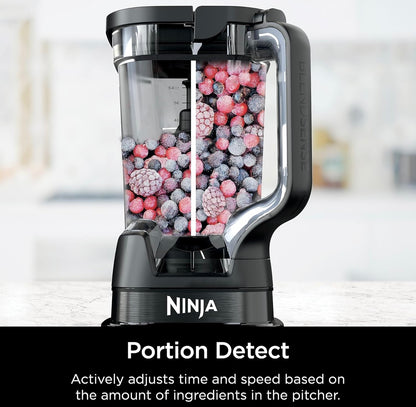 Ninja All-in-One Blender & Food Processor BlendSense Intelligence vir Perfek Gladde Resultate 1800 Watt - Swart TB401