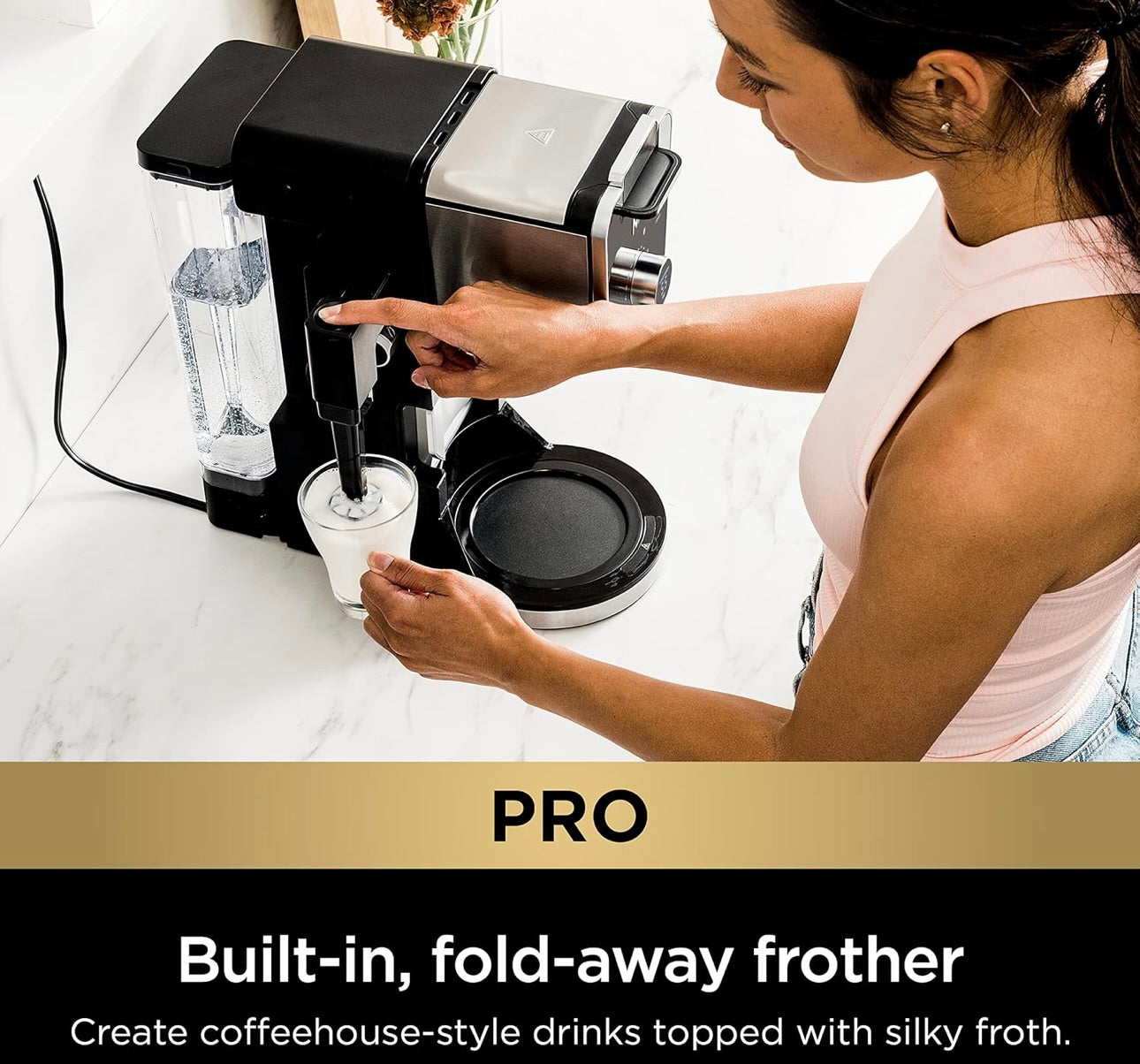 Ninja Drip Coffee Maker With K Cup Combo, DualBrew Pro Specialty Coffee System, 12 Cup Single Serve Coffee Makers with Paper Filter (CFP301)