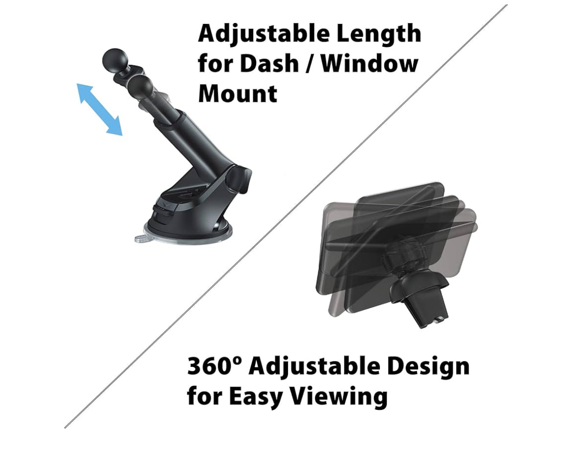 JVC KS-GC10Q Draadlose Qi Laai Motorfoonhouer, Dashboard Windskerm Luguitlaat Motorfoonhouer, Sluit Magnetiese Basisplaat In, Versoenbaar met iPhone 11-reeks/X/XR/8, Galaxy Note10/S10/S20-reeks