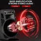 Rechargeable Bluetooth 300W Outdoor Bluetooth Speaker Portable PA System w/ 8” Subwoofer 1” Tweeter, Microphone In, Party Lights, MP3/USB, Radio, Remote