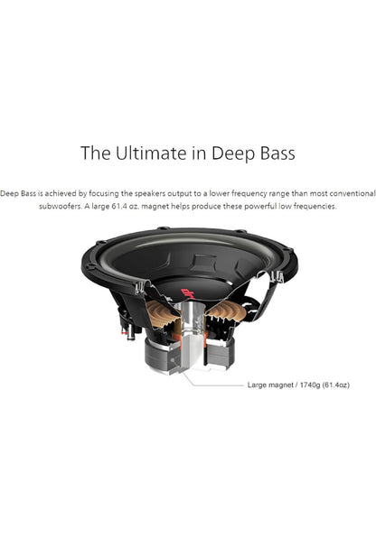 JVC CW-DR124 DRVN 12" 4-ohm 350 Watt Motorklank Subwoofer – Enkel (Swart) met Betroubare Lae Frekwensie Slagkrag