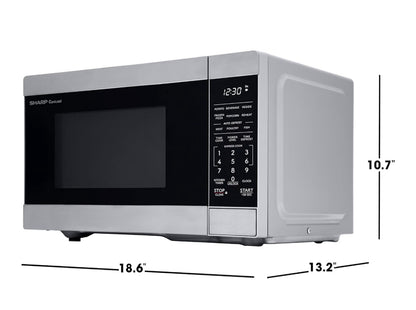 Sharp SMC0962KS 0.9 cu. ft. 900W Stainless Steel Countertop Microwave Oven
900 Watt, Removable 10.6" Carousel Turntable