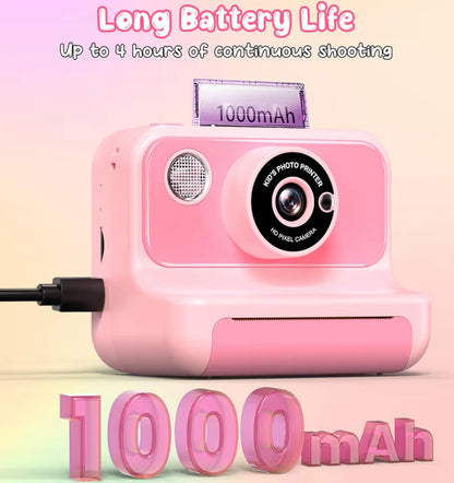 Kinders kitsdruk 1080P HD digitale videokamera m/ 32G kaart - (Ligpienk)