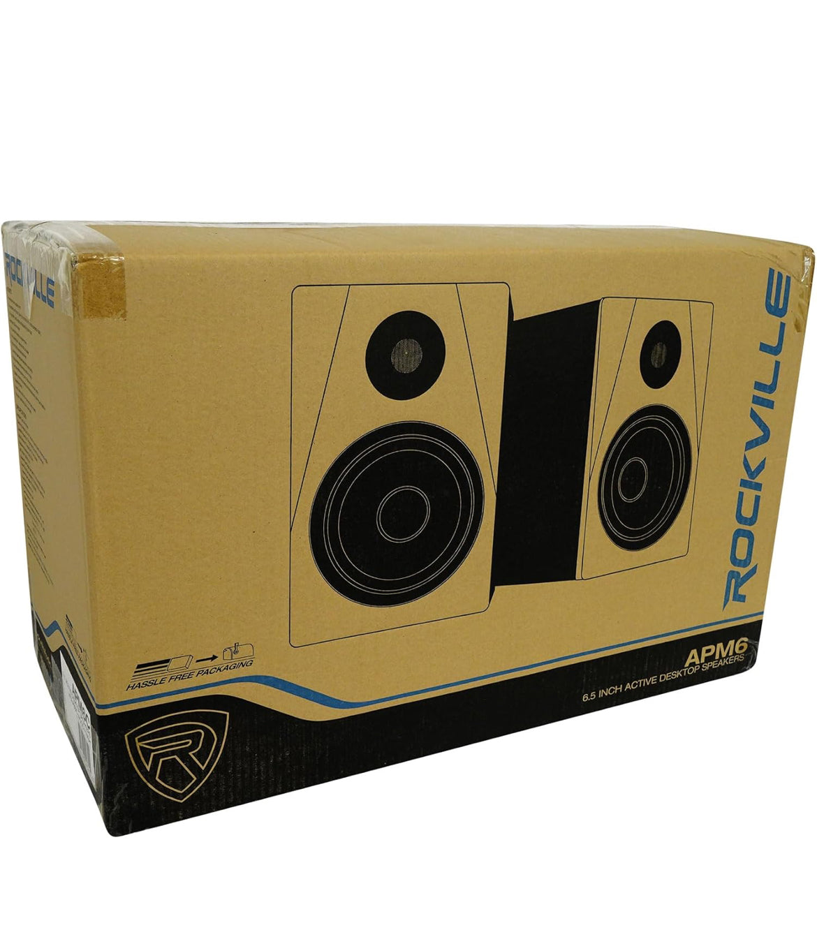 Rockville Pair APM6C 6.5" 2-Way 350W Powered USB Studio Monitor Speakers+Pads