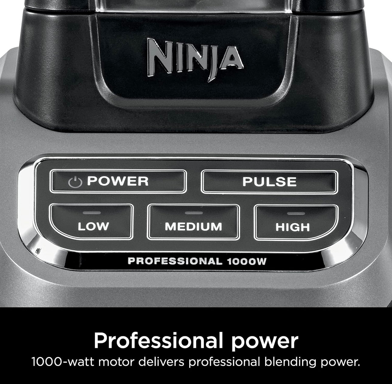 Ninja Professional Blender 1000W, Total Crushing Technology for Smoothies, Ice Crushing & Frozen Fruit, Full-Size Countertop Blender, 72-oz. Pitcher -Black & Grey - BL610