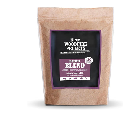 Ninja Woodfire-korrels, Robuuste Mengsel 2-lb Sak, Tot 20 Kooksessies, 100% Regte Houtkorrels, Slegs Versoenbaar met Ninja Woodfire-braaiers en -oonde – Robuuste Mengsel