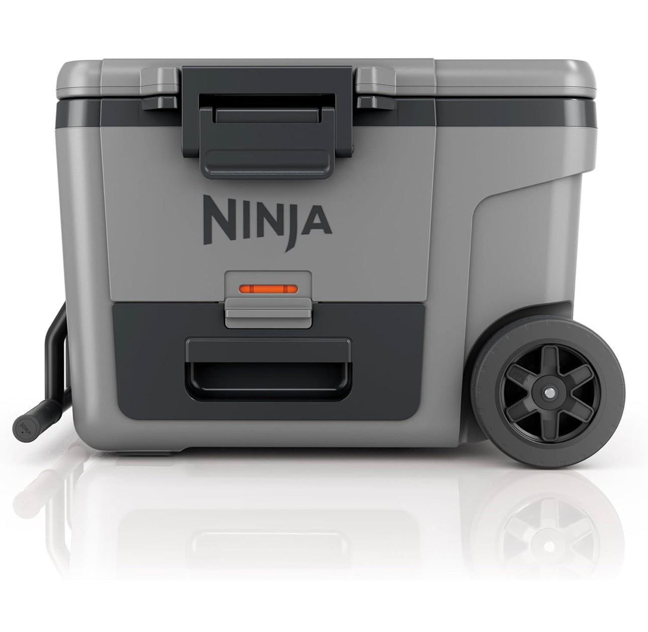 Ninja Cooler FrostVault 45QT Koeler met Wiele Geïsoleer met Temperatuur Droë Bergingslaai Hou Ys Dae Lank Koud - State Gray (FB245BL)