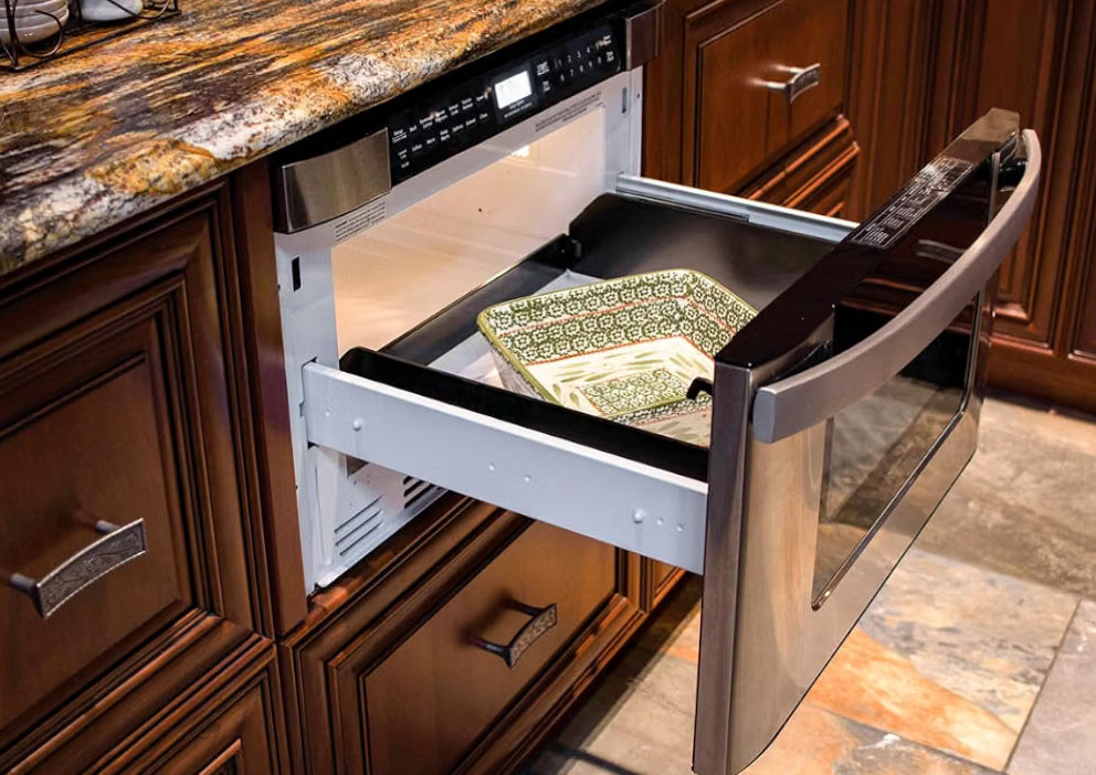 Sharp KB6524PSY 24 in. 1.2 cu. ft. Built-In Microwave Drawer Oven
1.2 Cubic Feet, 950 Watt, Angled Touch Control Panel
