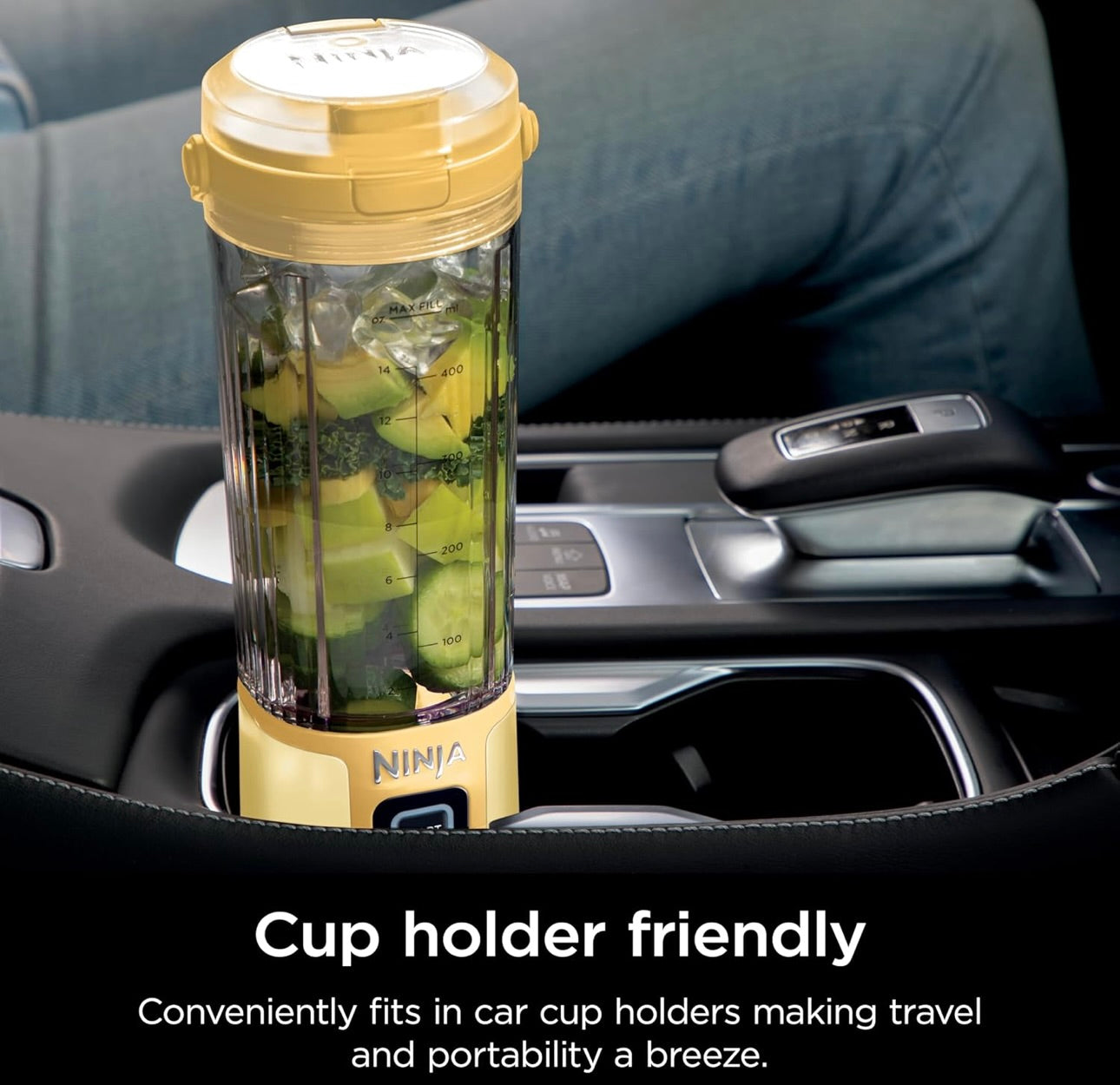 Ninja Blast Portable Blender, Cordless, 18oz. Vessel, Personal Blender BPA Free, Leakproof-Lid and Sip Spout, USB-C Rechargeable, Dishwasher Safe - Lemon Meringue (BC151LB)