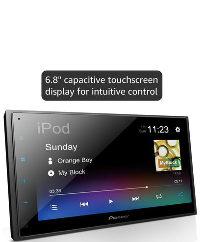 Pioneer DMH-342EX 6.8" Capacitive Touchscreen Double Din Car Stereo
Digital Multimedia Receiver, Alexa, Bluetooth, Backup Camera, USB, FLAC, MIXTRAX, AM/FM Radio, Short Chassis, 13-Band EQ